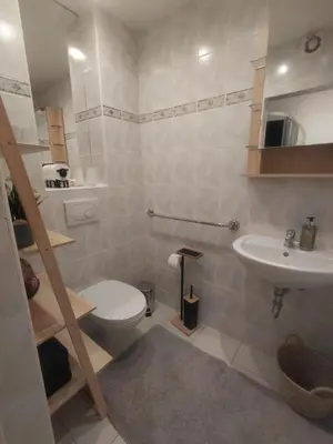 Ein Badezimmer in der Unterkunft Waldblick