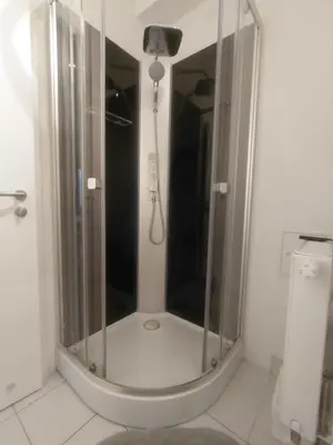 Ein Badezimmer in der Unterkunft Waldblick