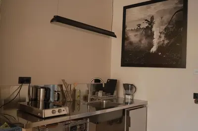 Kaffee-/Teezubehör in der Unterkunft Loft Studio in historic factory building