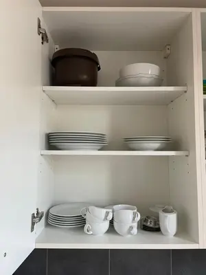 Küche/Küchenzeile in der Unterkunft Appartement Kirschblüte
