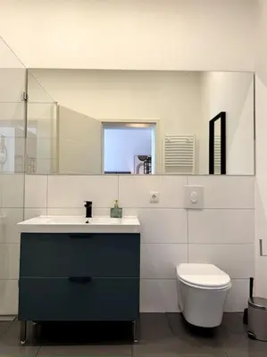 Ein Badezimmer in der Unterkunft Kleines stilvolles Apartment