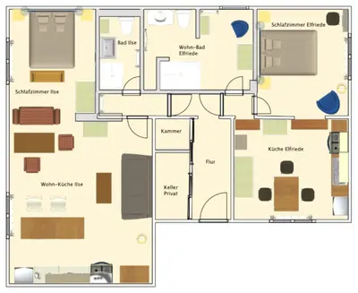 Grundriss der Unterkunft Ferienwohnung Ilse im Haus Namenlos