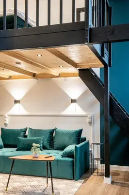 Ein Sitzbereich in der Unterkunft Oran Apartment 2