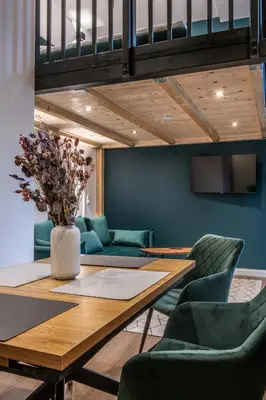 Ein Sitzbereich in der Unterkunft Oran Apartment 3