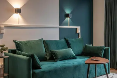 Ein Sitzbereich in der Unterkunft Oran Apartment 5