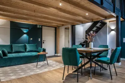 Ein Sitzbereich in der Unterkunft Oran Apartment 6