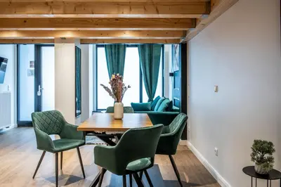 Ein Sitzbereich in der Unterkunft Oran Apartment 7