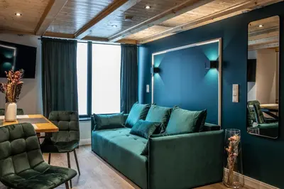 Ein Sitzbereich in der Unterkunft Oran Apartment 8