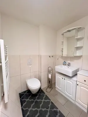 Ein Badezimmer in der Unterkunft Turmhof Jüterbog