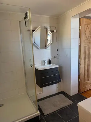 Ein Badezimmer in der Unterkunft Kaminzimmer