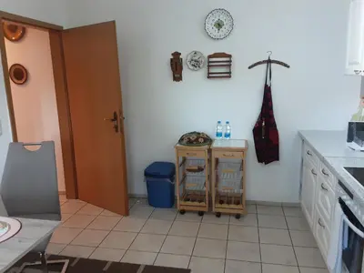 Küche/Küchenzeile in der Unterkunft Oase im Grünen Pad1