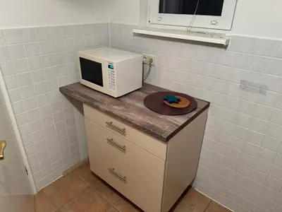 Küche/Küchenzeile in der Unterkunft Ferienwohnung Garzau-Garzin