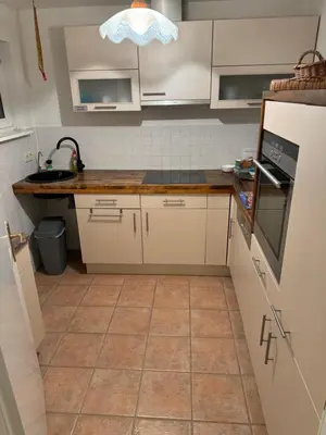 Küche/Küchenzeile in der Unterkunft Ferienwohnung Garzau-Garzin