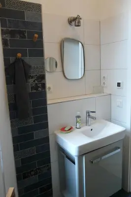 Ein Badezimmer in der Unterkunft Ferienwohnung Potsdam
