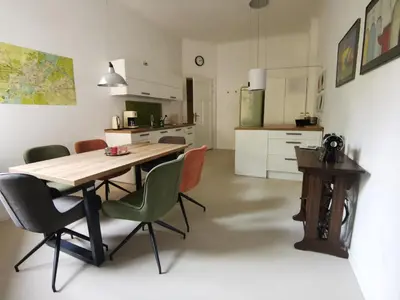 Küche/Küchenzeile in der Unterkunft Ferienwohnung Potsdam