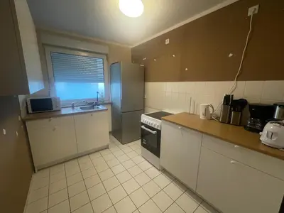 Küche/Küchenzeile in der Unterkunft 3-Zimmer-Monteurswohnung in Werder für 6 Personen