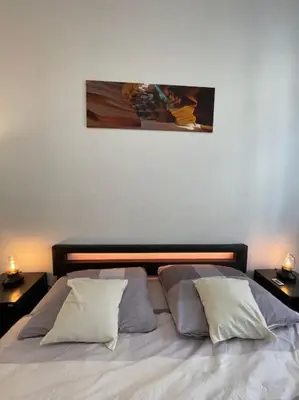 Ein Bett oder Betten in einem Zimmer der Unterkunft Schönes Apartment mitten in Berlin