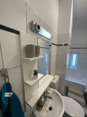 Ein Badezimmer in der Unterkunft Schönes Apartment mitten in Berlin