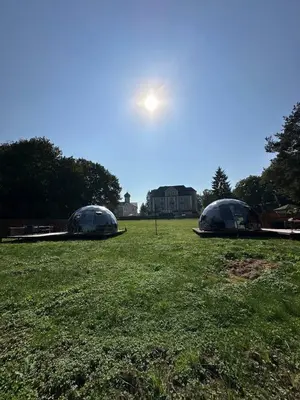 Ein Garten an der Unterkunft Paradiesufer am See