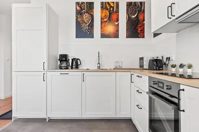 Küche/Küchenzeile in der Unterkunft Nice Apartment in Eberswalde