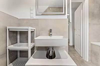 Ein Badezimmer in der Unterkunft Nice Apartment in Eberswalde