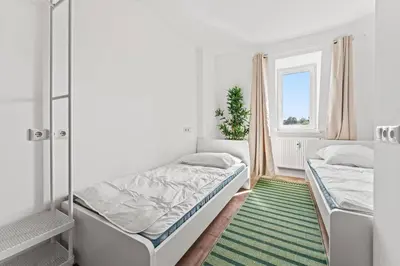 Ein Bett oder Betten in einem Zimmer der Unterkunft Nice Apartment in Eberswalde