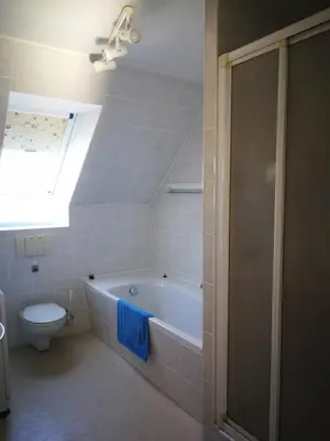 Ein Badezimmer in der Unterkunft Gästewohnung Wansdorf