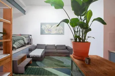 Ein Sitzbereich in der Unterkunft Atelier Botanicó