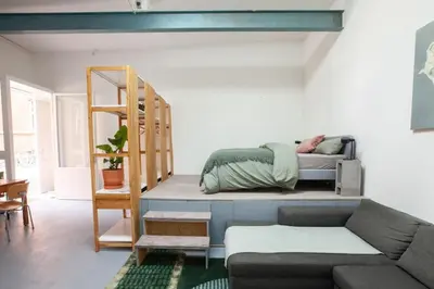 Ein Sitzbereich in der Unterkunft Atelier Botanicó