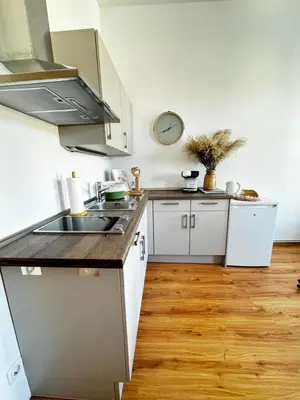 Küche/Küchenzeile in der Unterkunft Stadtquartier Luckenwalde