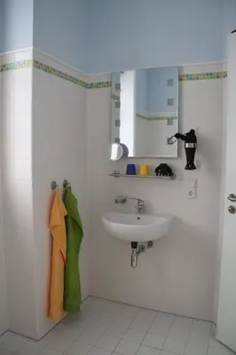 Ein Badezimmer in der Unterkunft Gutshof Sagritz