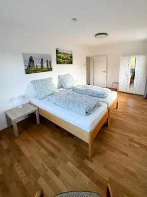 Ein Bett oder Betten in einem Zimmer der Unterkunft Buschwiesen Ausguck