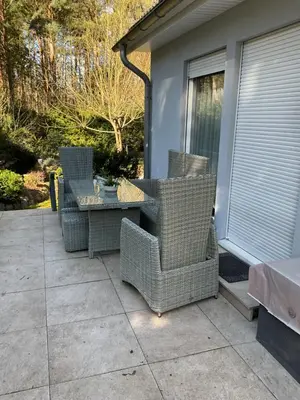Ein Patio oder anderer Außenbereich in der Unterkunft Waldtraum Wandlitzsee
