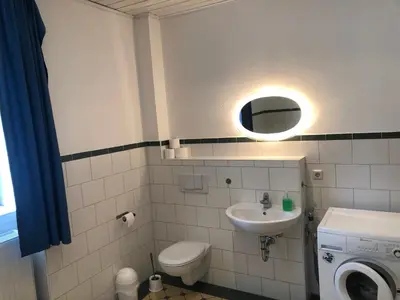 Ein Badezimmer in der Unterkunft Schönewalde Appartement 2