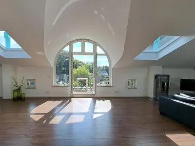 Ein Sitzbereich in der Unterkunft Havelpalais Comfortable holiday residence