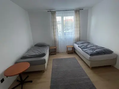 Ein Bett oder Betten in einem Zimmer der Unterkunft Ferienwohnung in Finow