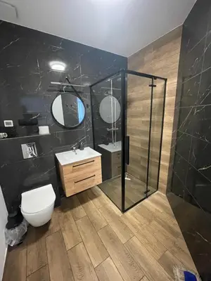 Ein Badezimmer in der Unterkunft Ferienwohnung in Finow