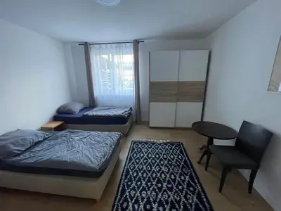 Ein Bett oder Betten in einem Zimmer der Unterkunft Ferienwohnung in Finow