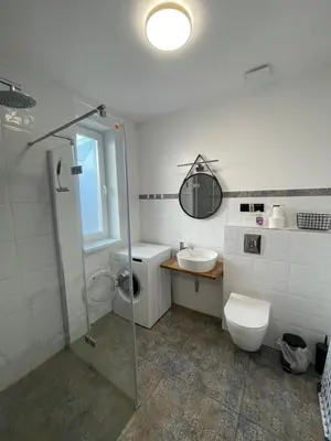 Ein Badezimmer in der Unterkunft Ferienwohnung in Finow