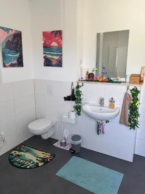 Ein Badezimmer in der Unterkunft Zimmer der Welt