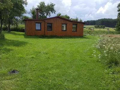 Ein Garten an der Unterkunft Ferienhaus Uckermark pur