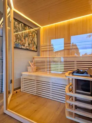 Grundriss der Unterkunft Oderbruch26 mit Sauna-Option