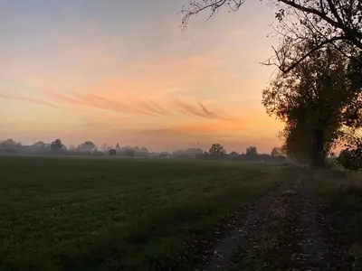 Blick auf den Sonnenuntergang/Sonnenaufgang von des Ferienhauses aus oder aus der Nähe