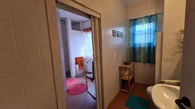 Ein Badezimmer in der Unterkunft FeWo 