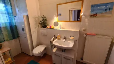 Ein Badezimmer in der Unterkunft FeWo 