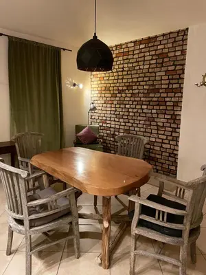 Ein Sitzbereich in der Unterkunft Quartier im Gutshaus