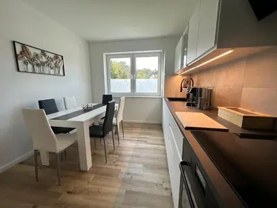Küche/Küchenzeile in der Unterkunft Modernes Ferienhaus für bis zu 10 Gäste