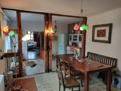 Küche/Küchenzeile in der Unterkunft Historisches Bauernhaus