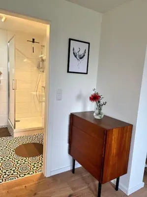 Ein Badezimmer in der Unterkunft Kranichrast