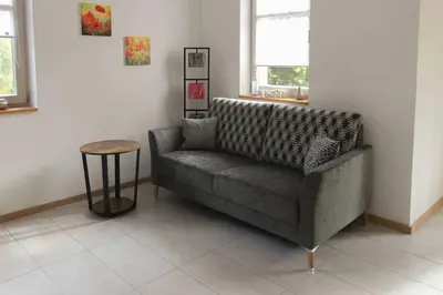 Ein Sitzbereich in der Unterkunft Villa Liselotte